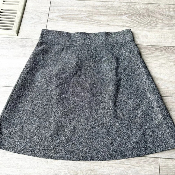Loft Grey  Nylon Blend A Line Knitted Skirt - Picture 8 of 9